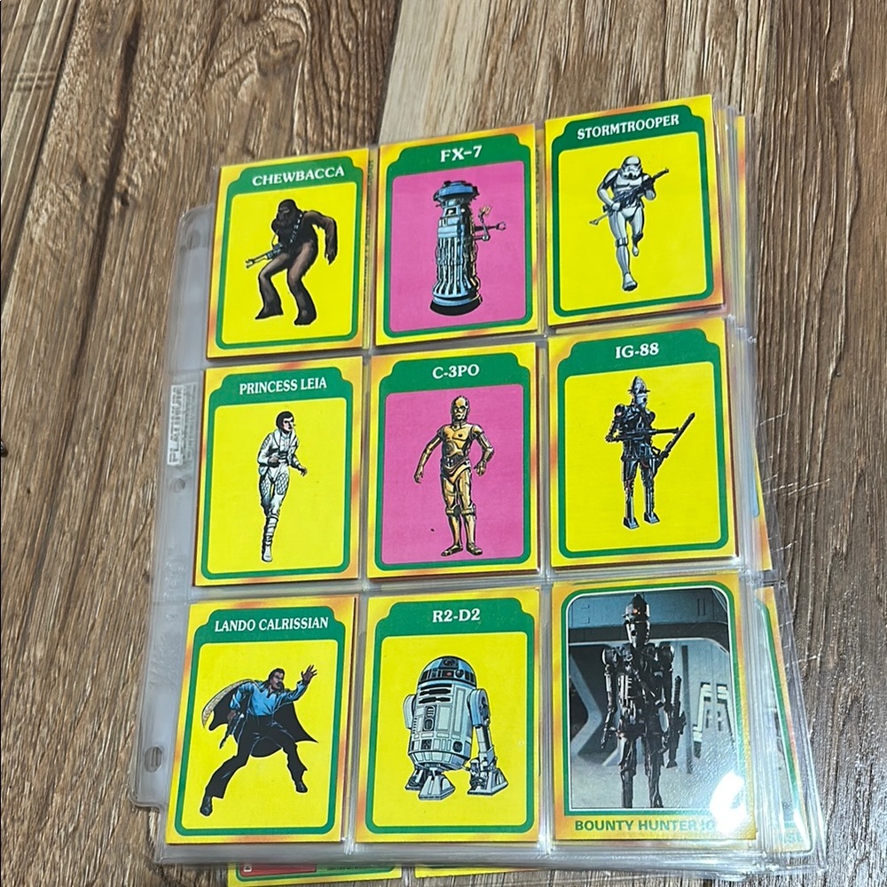 Star Wars Vintage Trading Cards - Yellow and Green